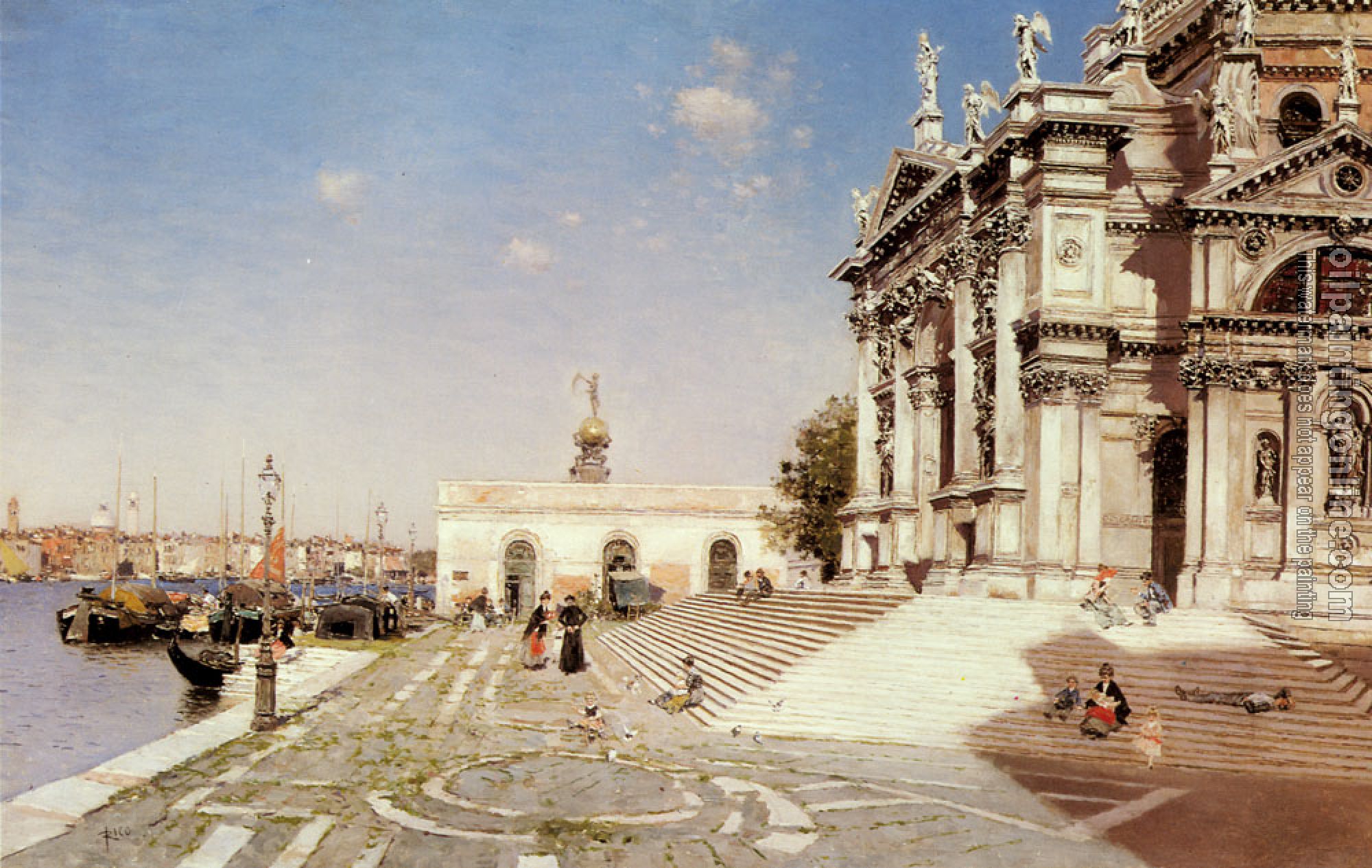 Martin Rico y Ortega - A View Of Santa Maria Della Salute Venice